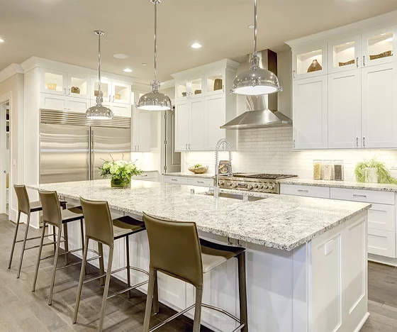 Luxury Kitchen Renovation With Large Kitchen Island