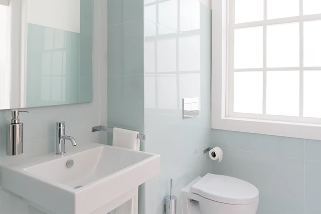 Bright small bathroom
