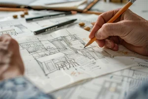 Designing a kitchen sketch